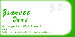 zsanett dori business card
