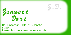 zsanett dori business card